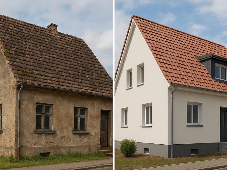 Dachsanierung Wolmirstedt Magdeburg – Vorher-Nachher